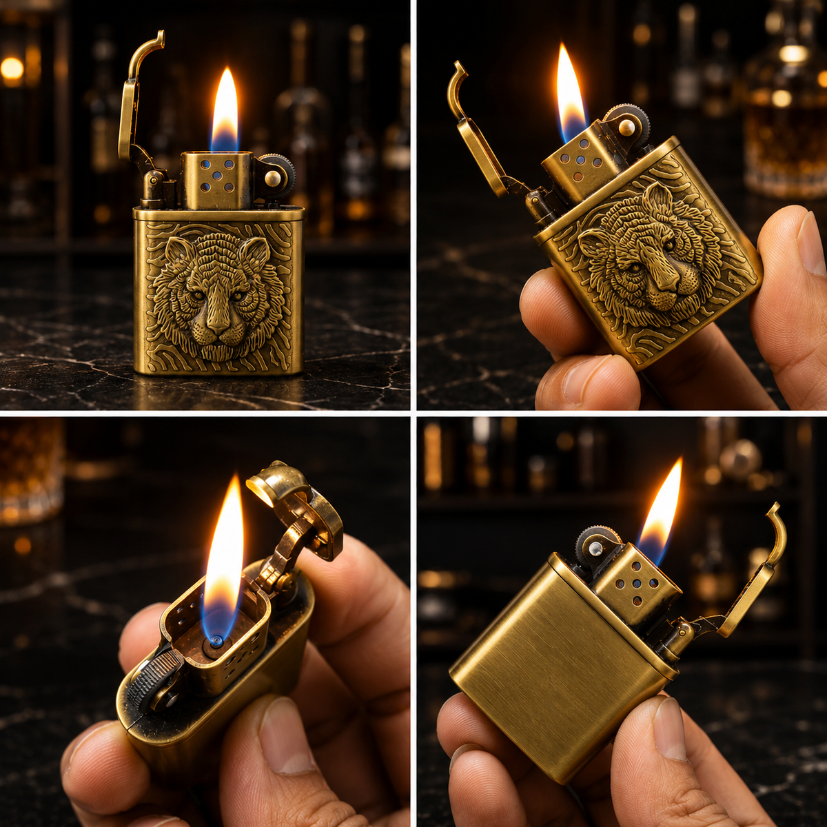 Vintage Tiger Flame Lighter