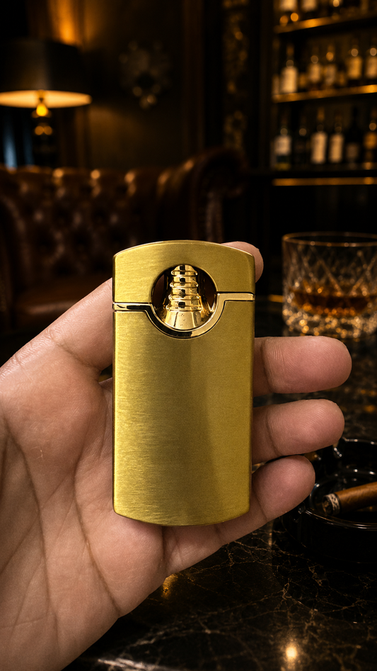 Golden Crocodile Design Butane Lighter