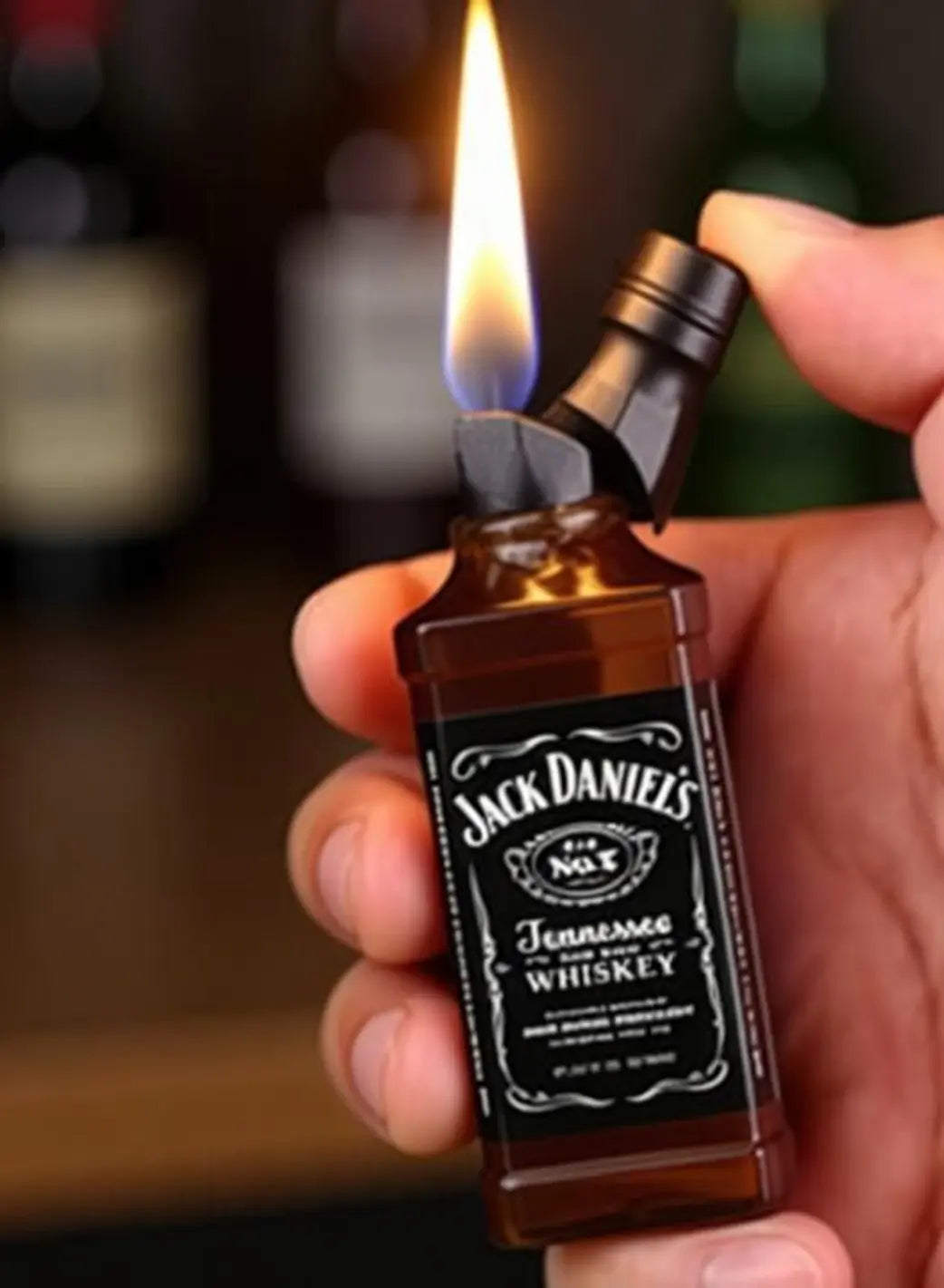 Amber Bottle Flame Lighter