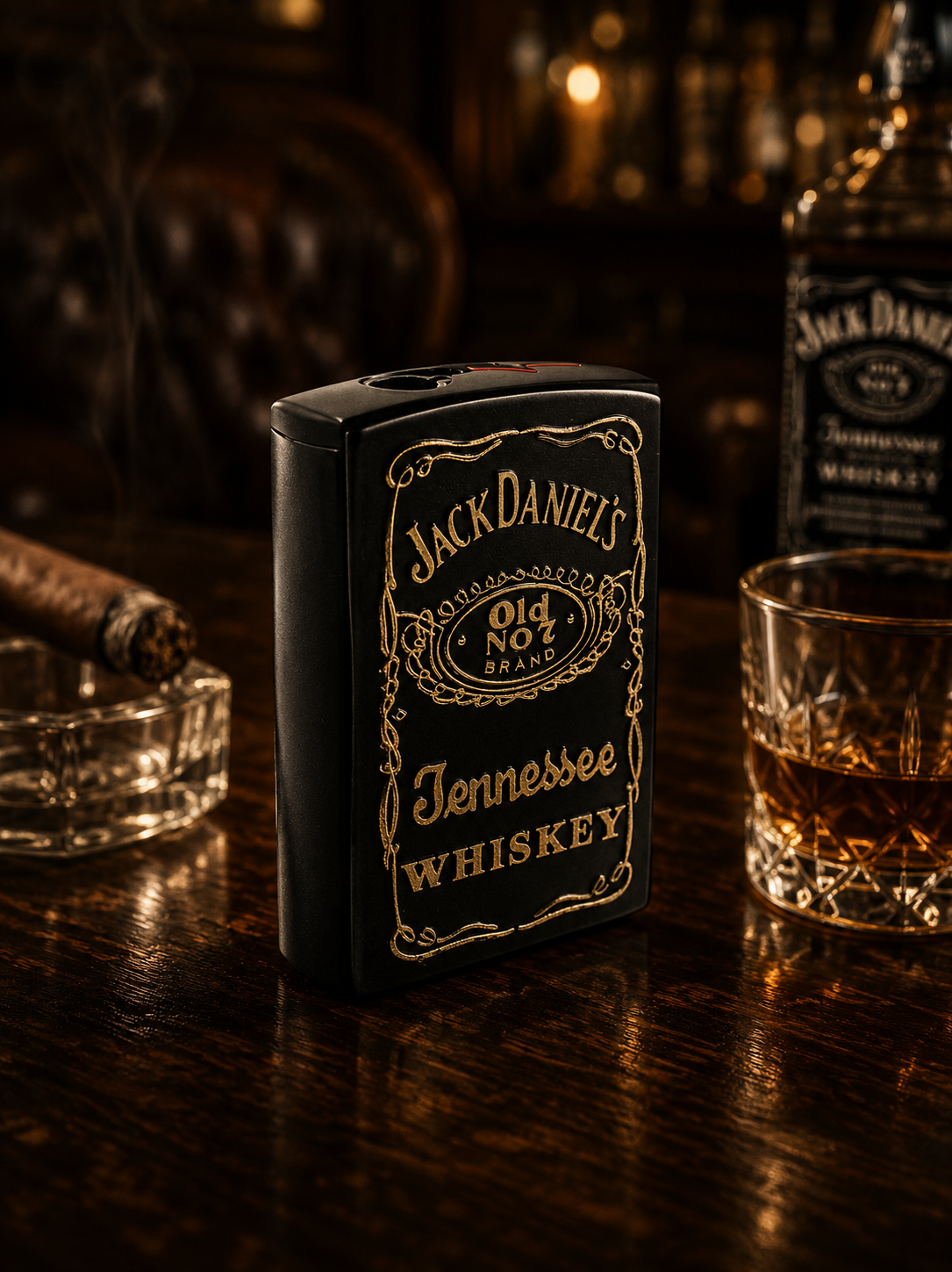 Jack Daniel’s Style Metal Windproof Jet Flame Lighter