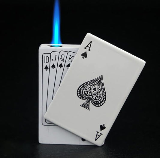 Ace Card Flame Lighter – Premium Refillable Butane Pocket Lighter