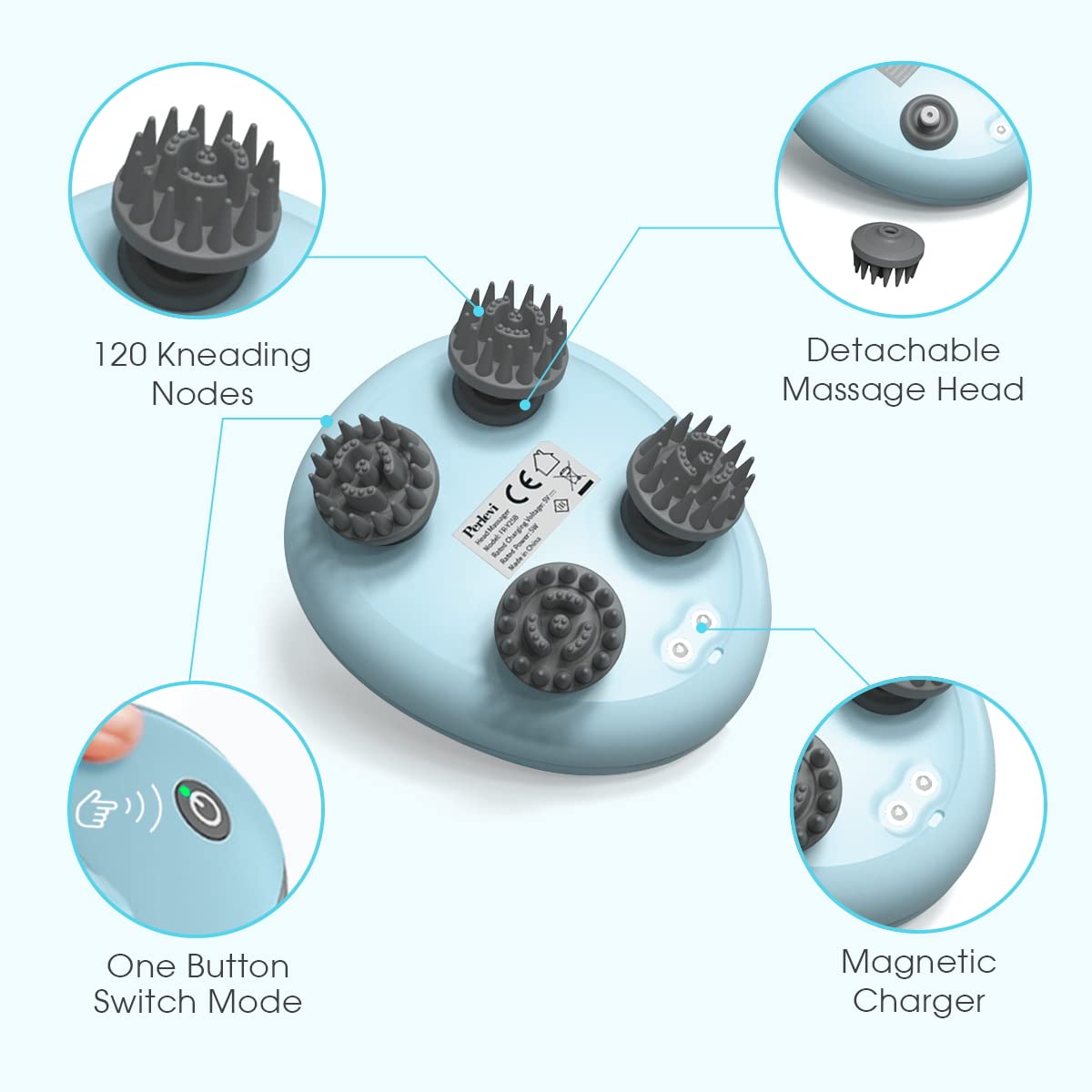 Electric Scalp Massager for Hair Growth and Body Relaxing