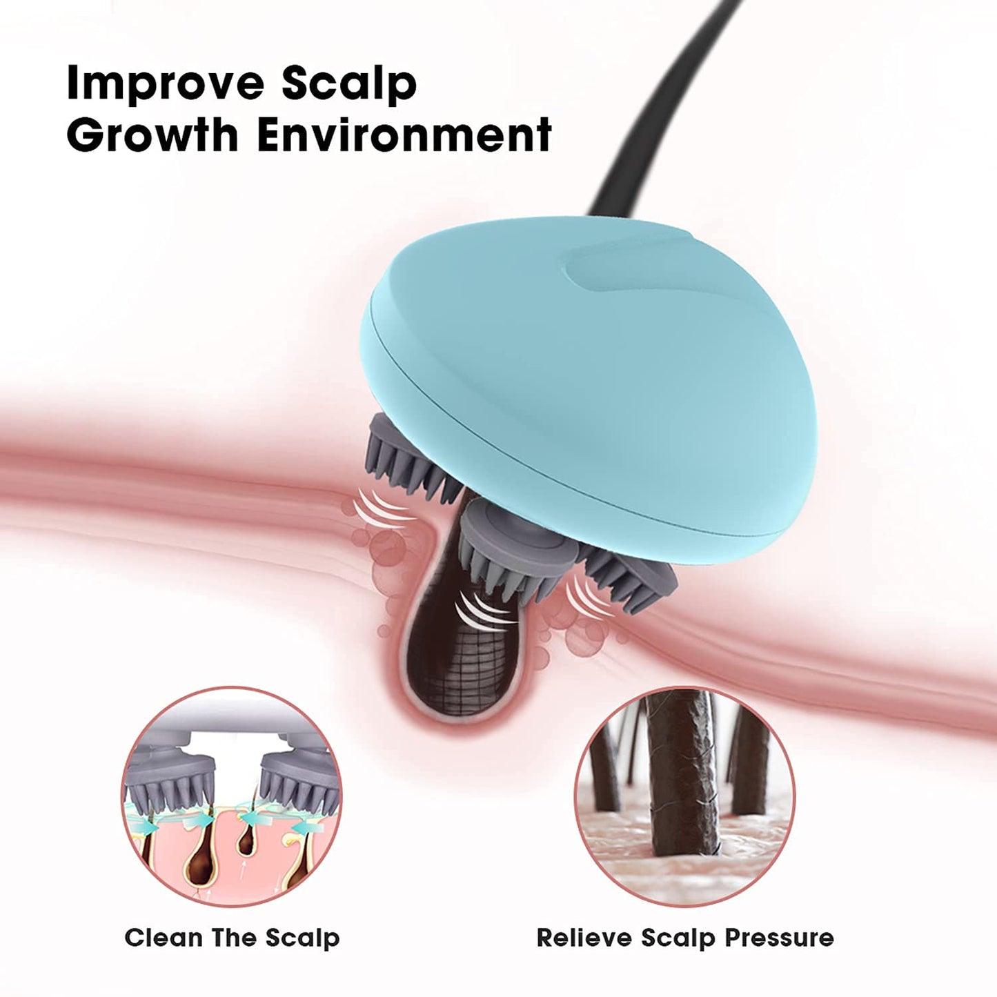 Electric Scalp Massager for Hair Growth and Body Relaxing