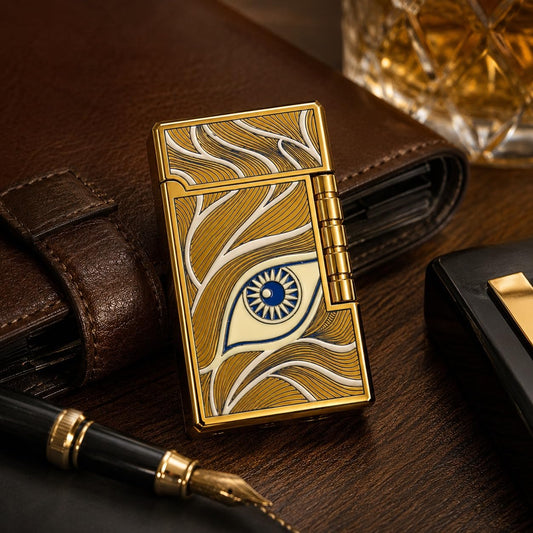 Golden Mystic Eye Windproof Metal Lighter