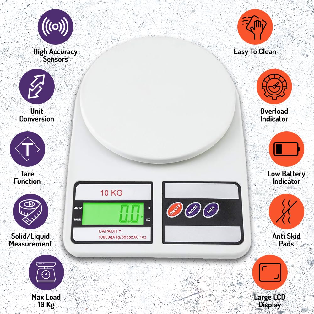 Smart Weight Kitchen Scale (Accurate Cooking & Diet Control)