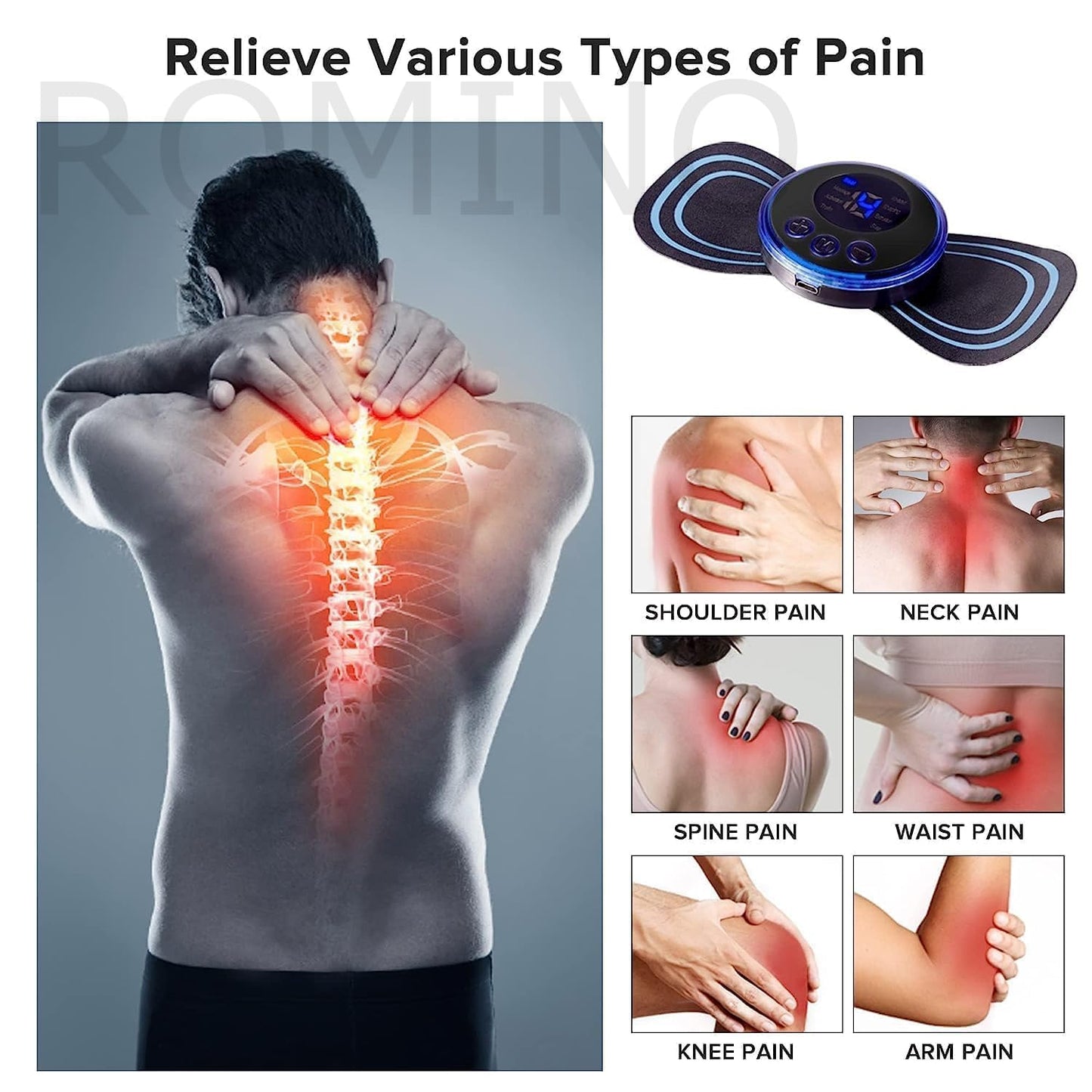 Pulse Ease Wireless Massager (Pain Relief & Relaxation)