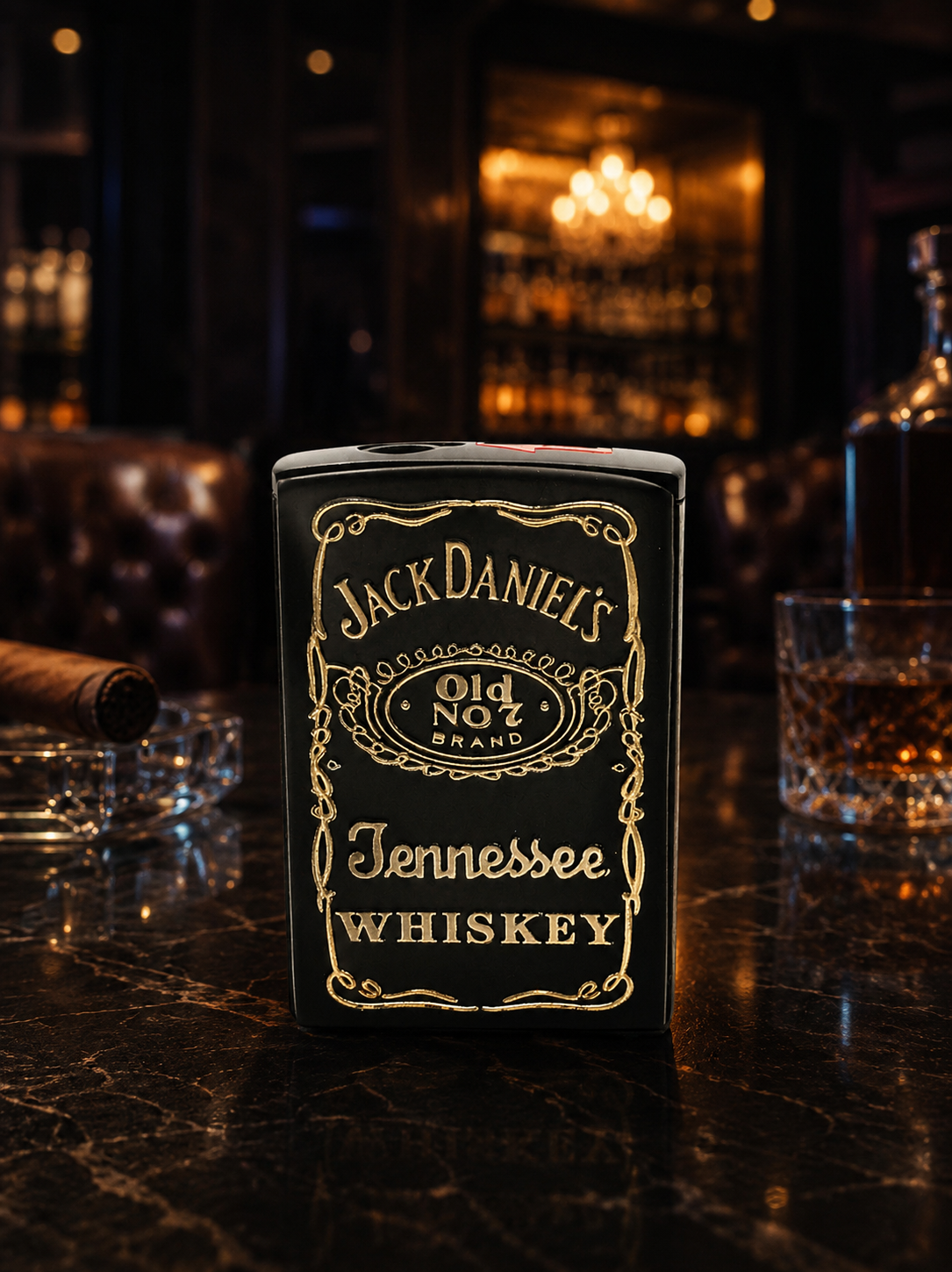 Jack Daniel’s Style Metal Windproof Jet Flame Lighter