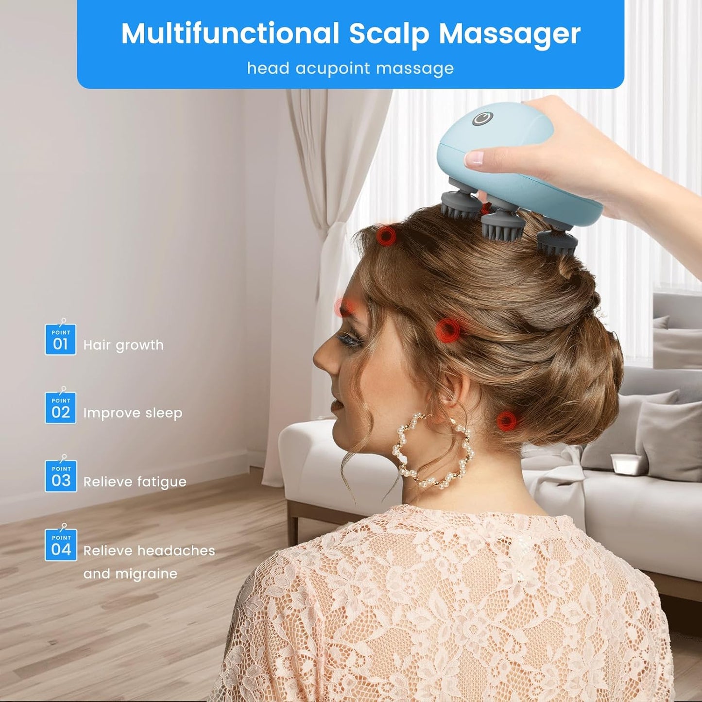Electric Scalp Massager for Hair Growth and Body Relaxing