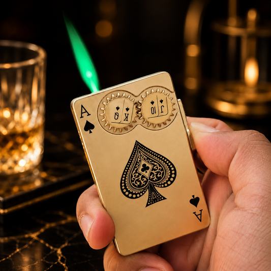 Premium Ace of Spades Gear Flame Lighter