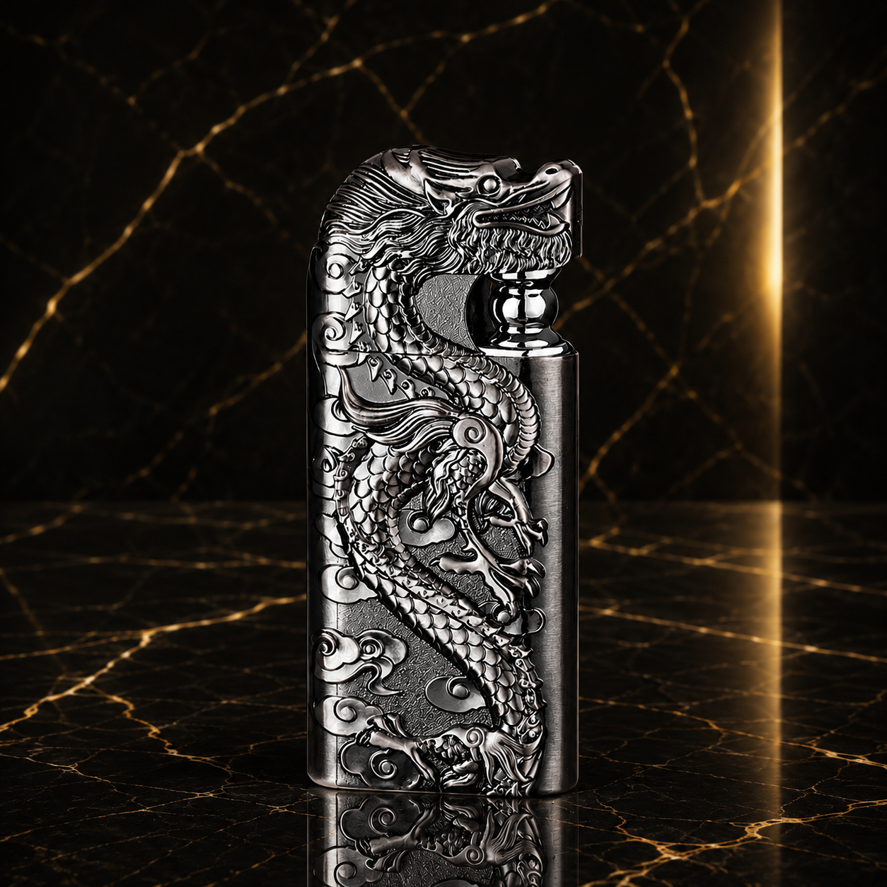Premium Dragon Design Refillable Metal Lighter