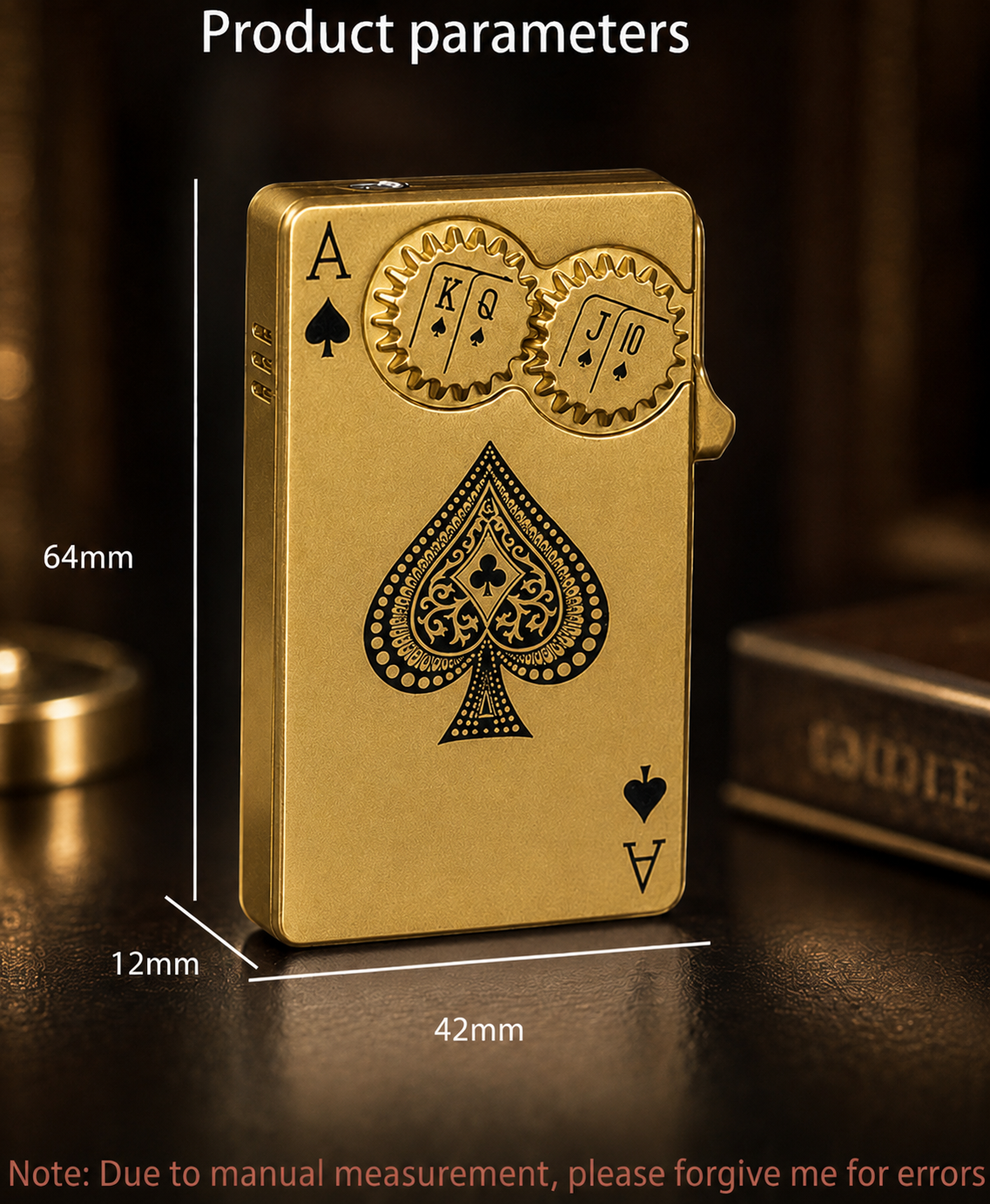 Premium Ace of Spades Gear Flame Lighter