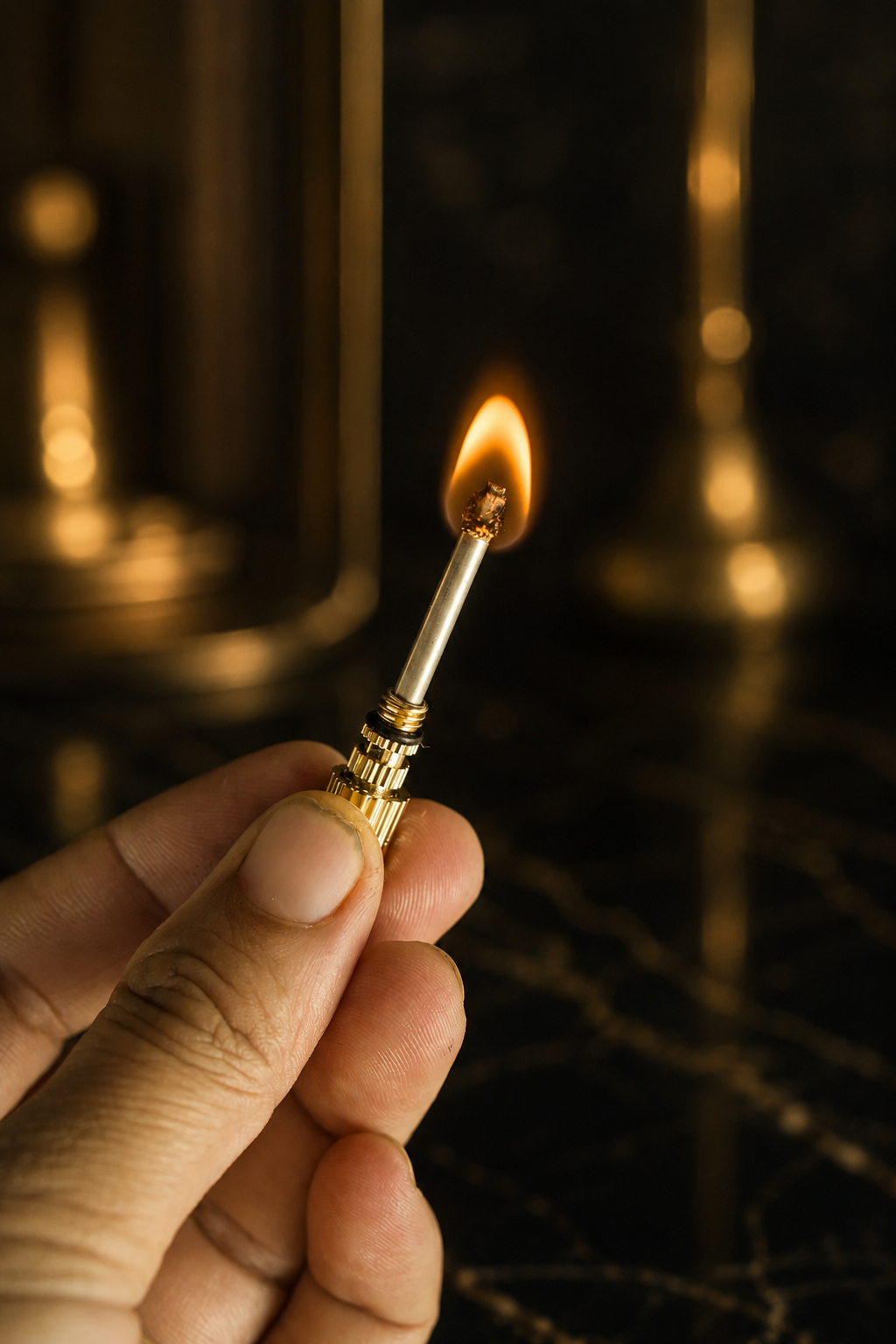Premium Matchstick Spark Keychain Lighter