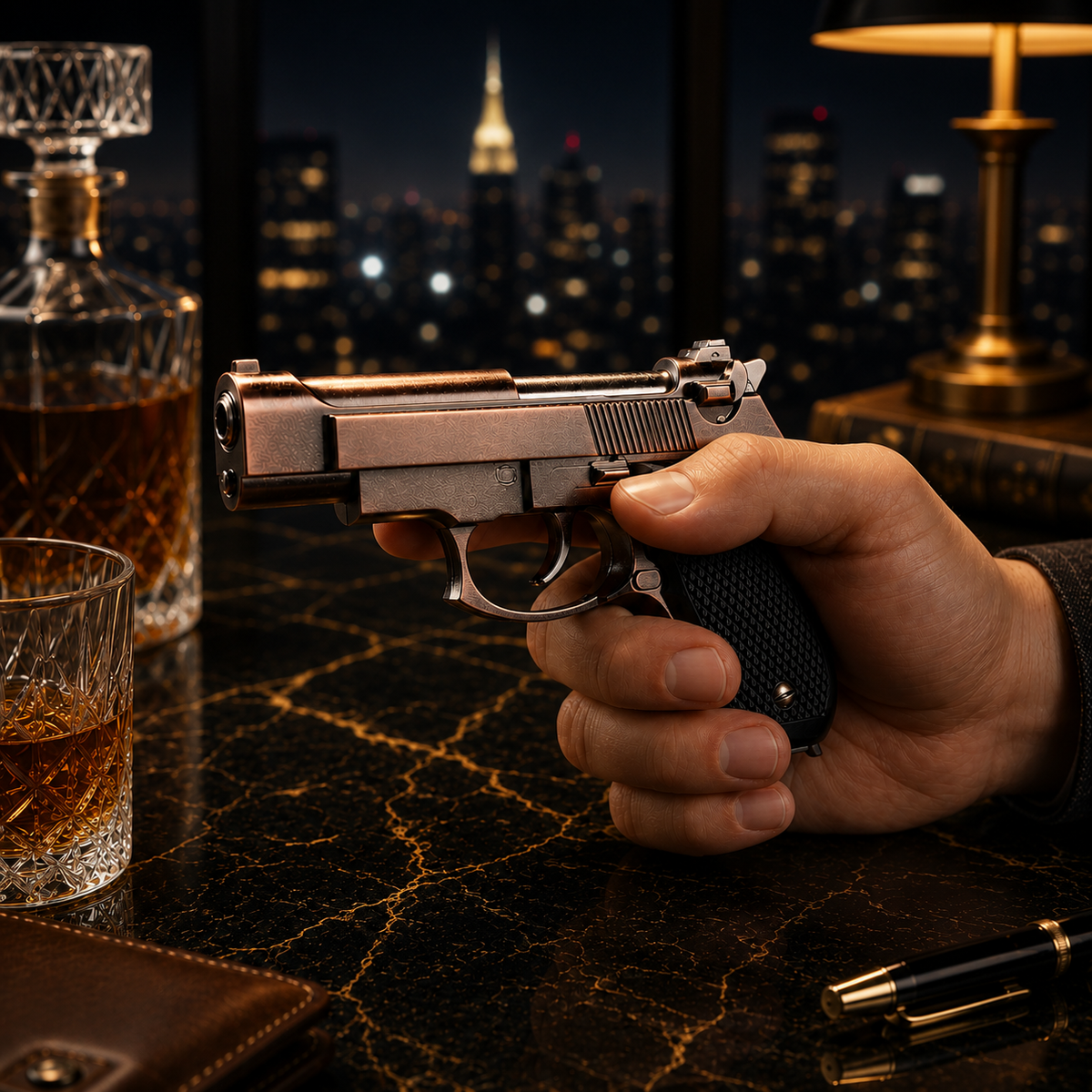 Premium Pistol Style Jet Flame Lighter – Metallic Gun Design