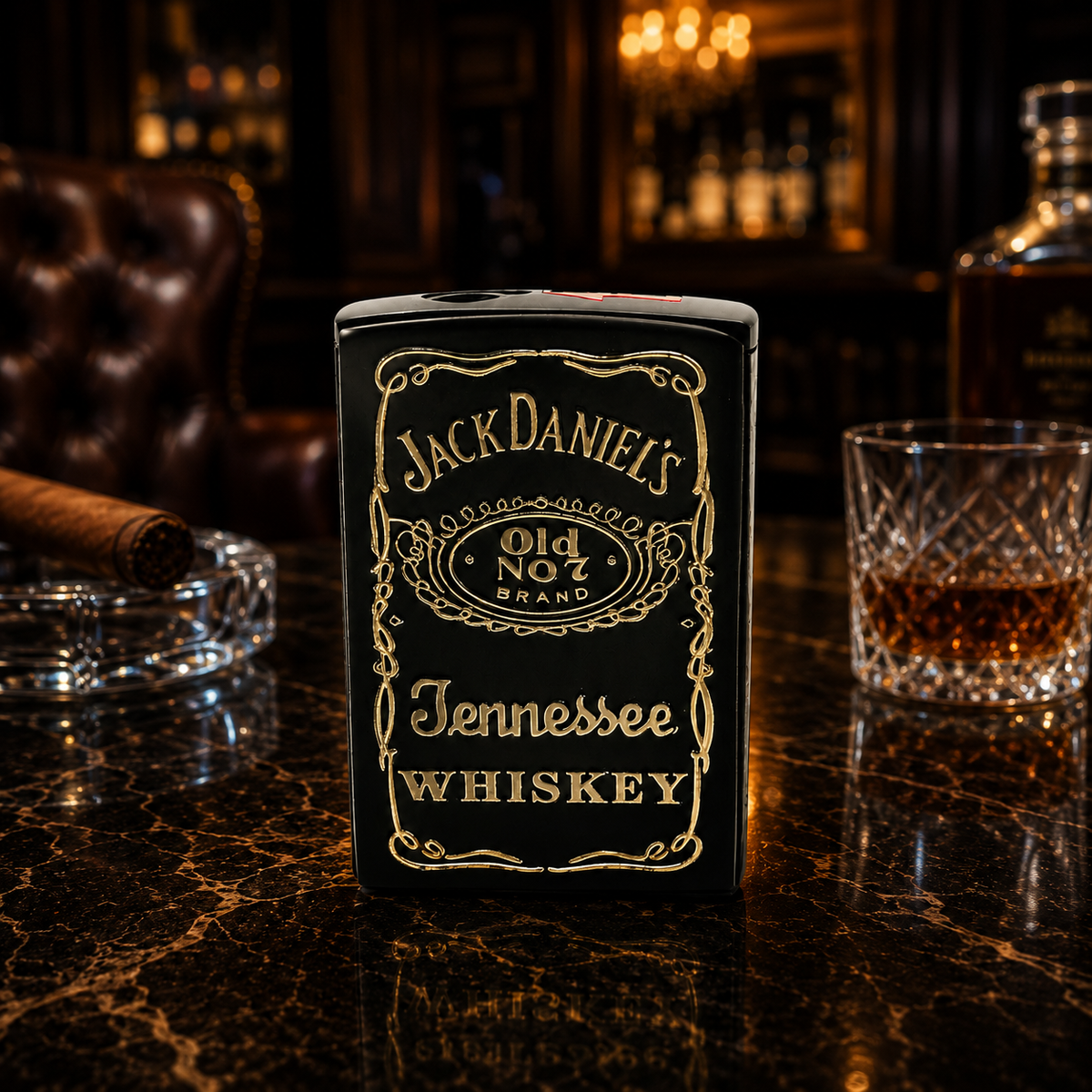 Jack Daniel’s Style Metal Windproof Jet Flame Lighter