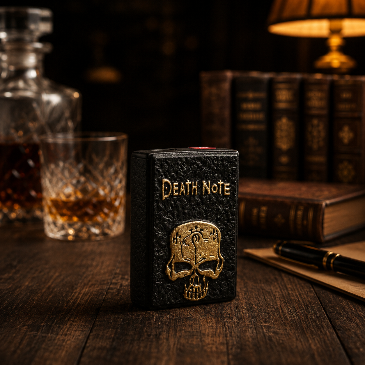 Death Note Black Skull Butane Lighter – Windproof Pocket Flame Lighter