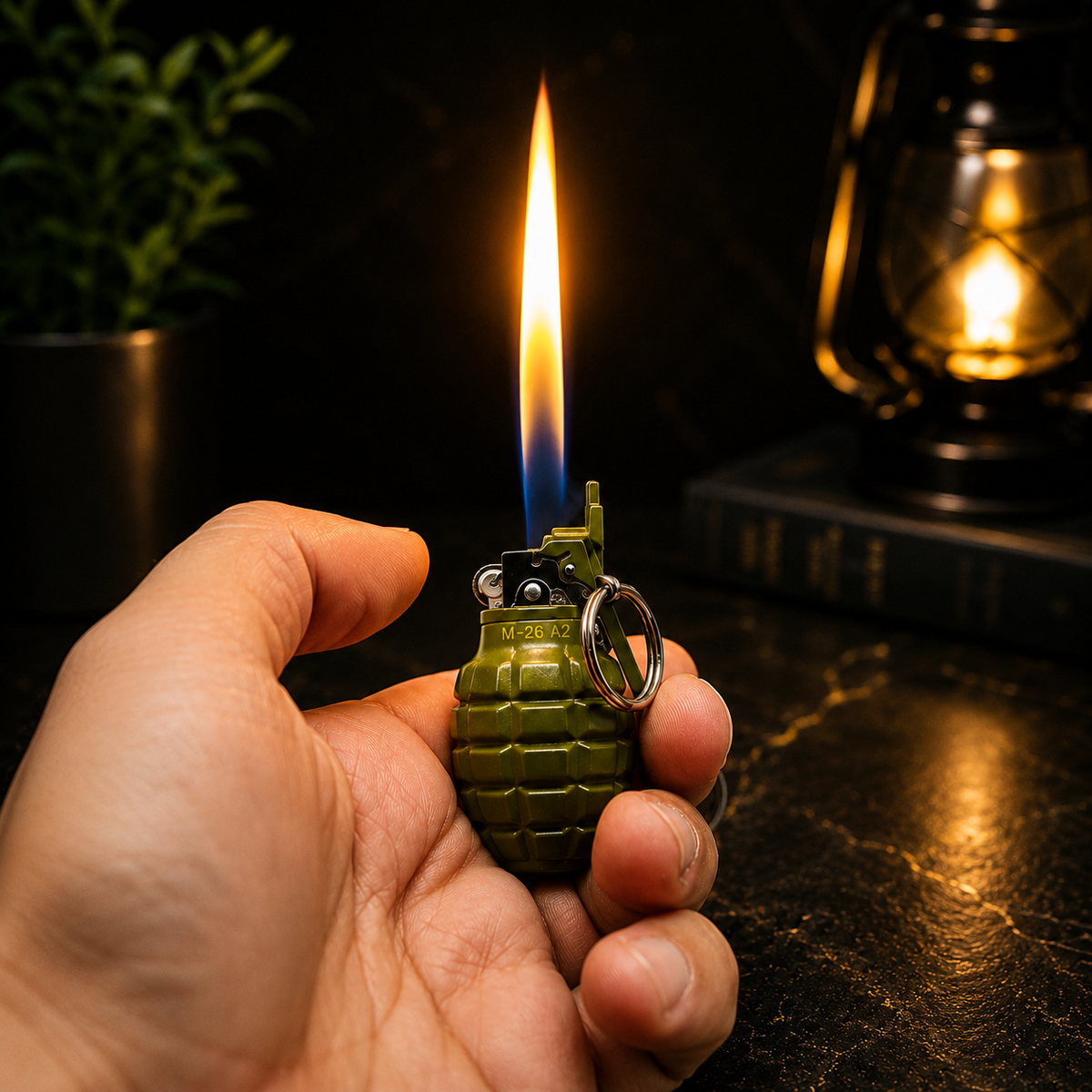 Olive Tactical Pod Keychain Lighter